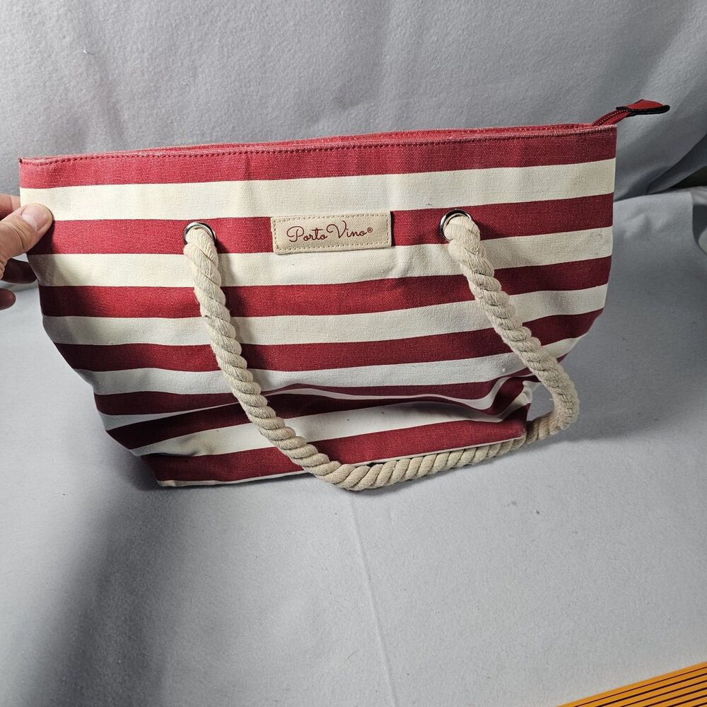 PORTO VINO Wine Purse Tote Hidden Leakproof Insulated Bag with Bladder Red White
